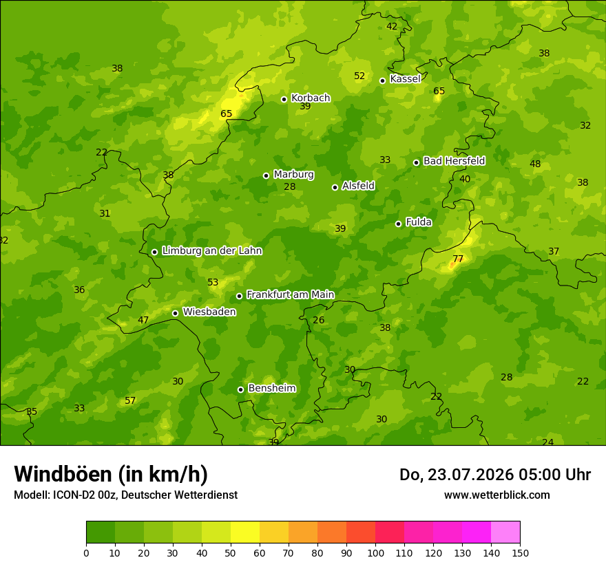 Maximale Windböen