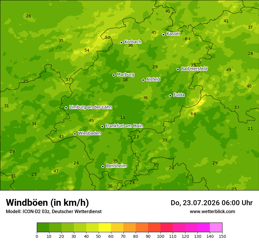 Maximale Windböen