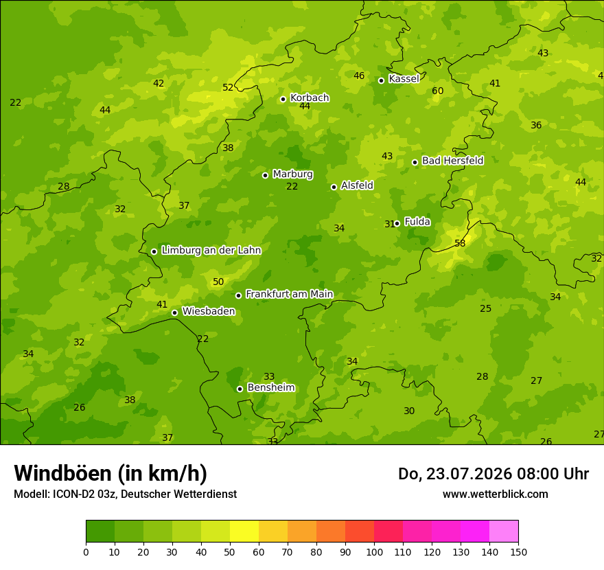 Maximale Windböen