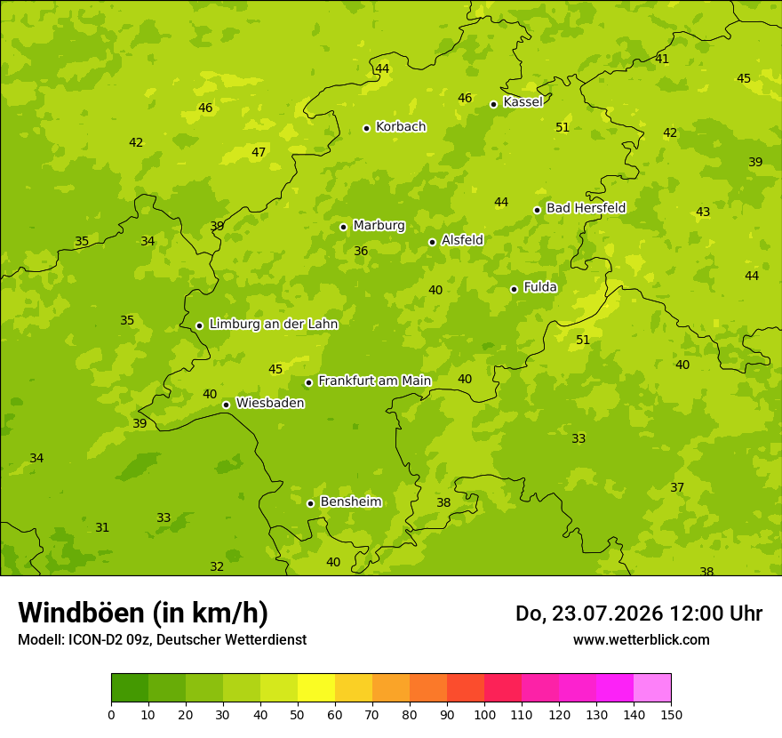 Maximale Windböen