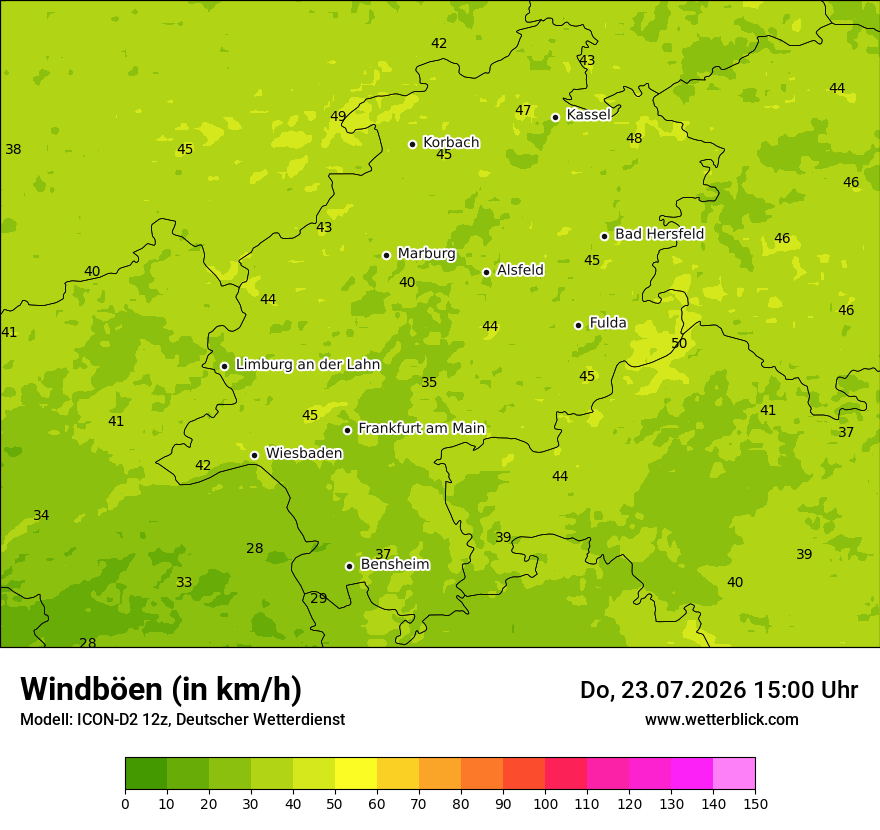 Maximale Windböen