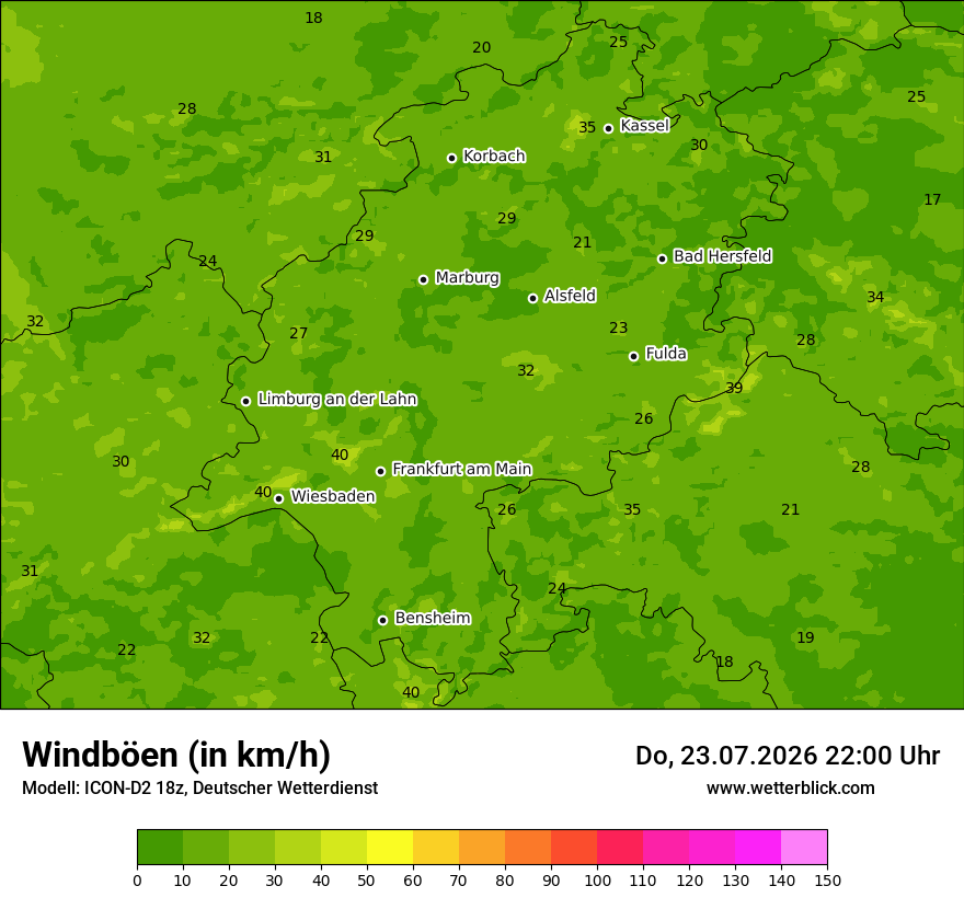 Maximale Windböen