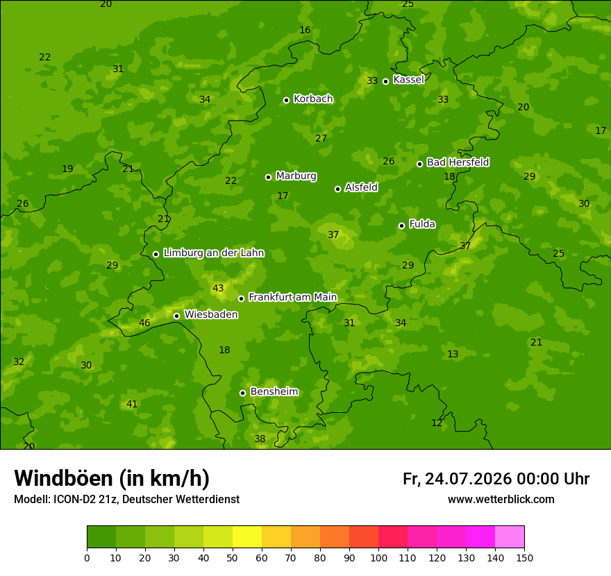 Maximale Windböen
