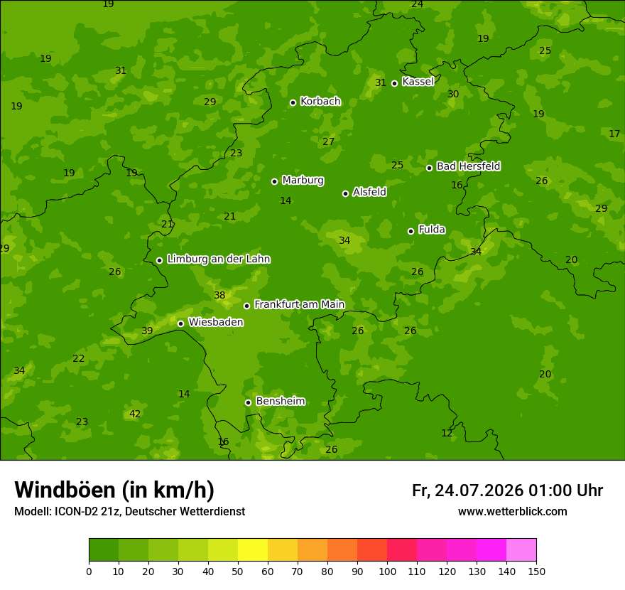 Maximale Windböen