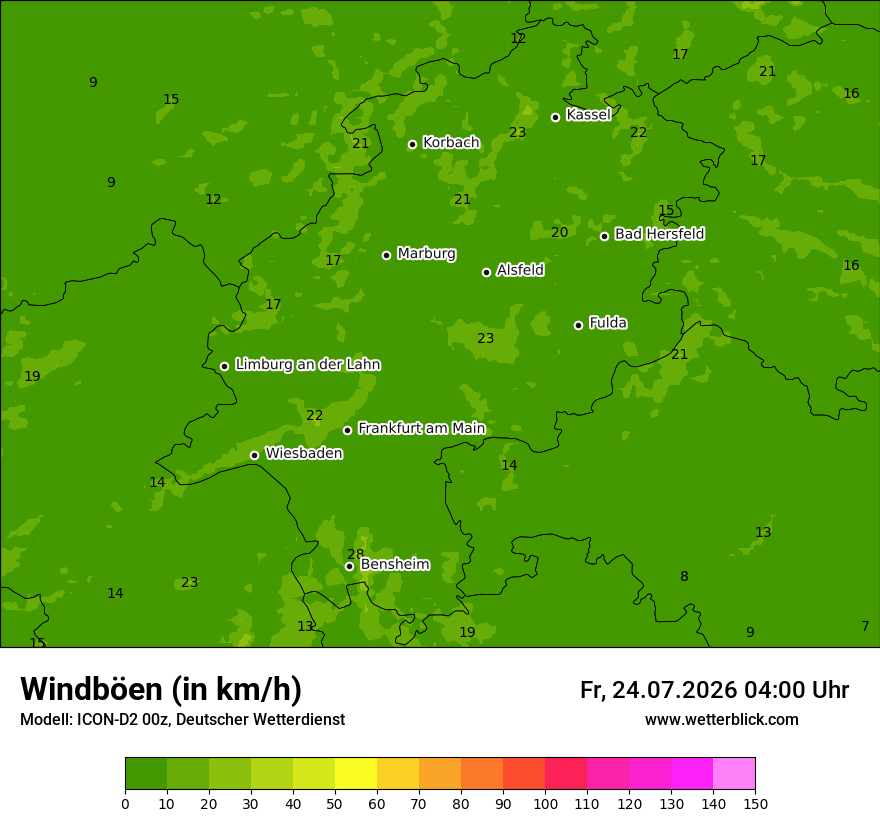 Maximale Windböen