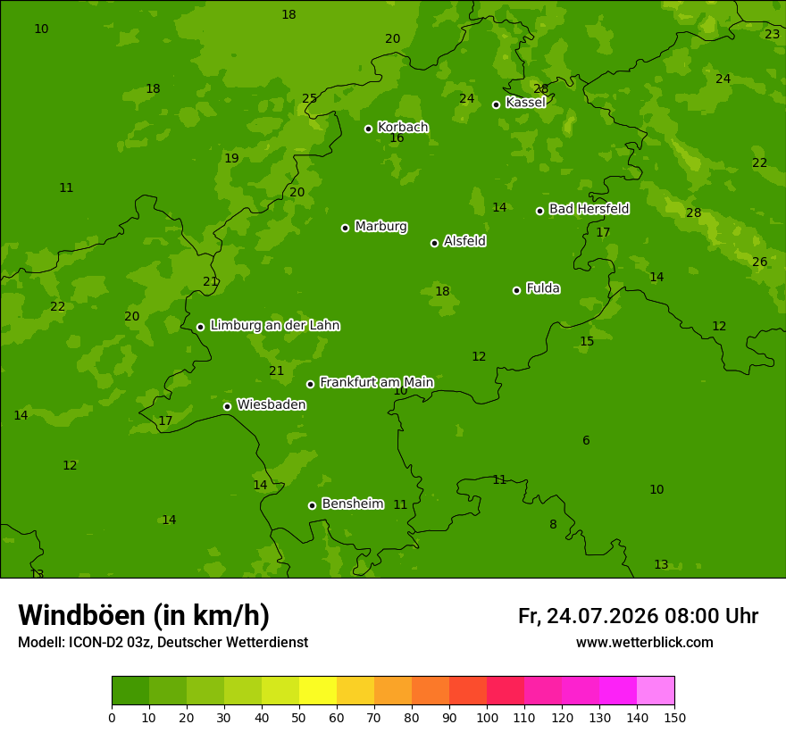Maximale Windböen