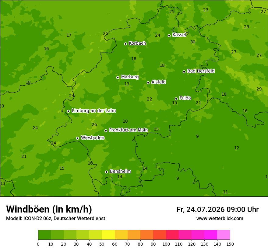 Maximale Windböen