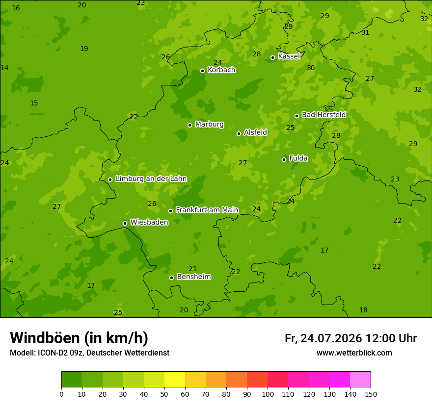 Maximale Windböen