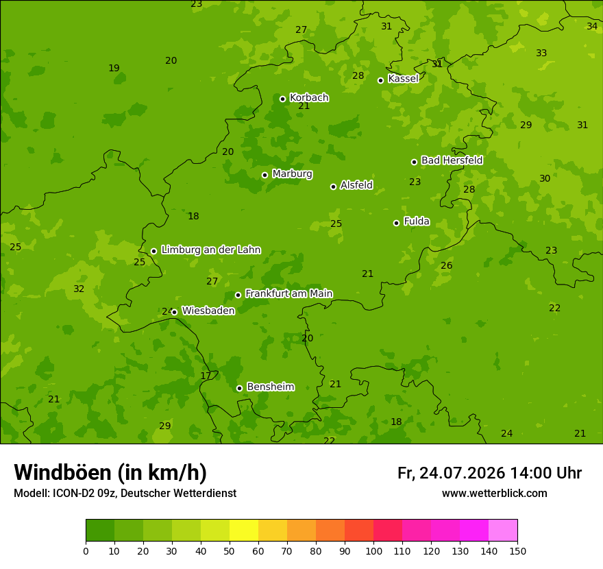 Maximale Windböen