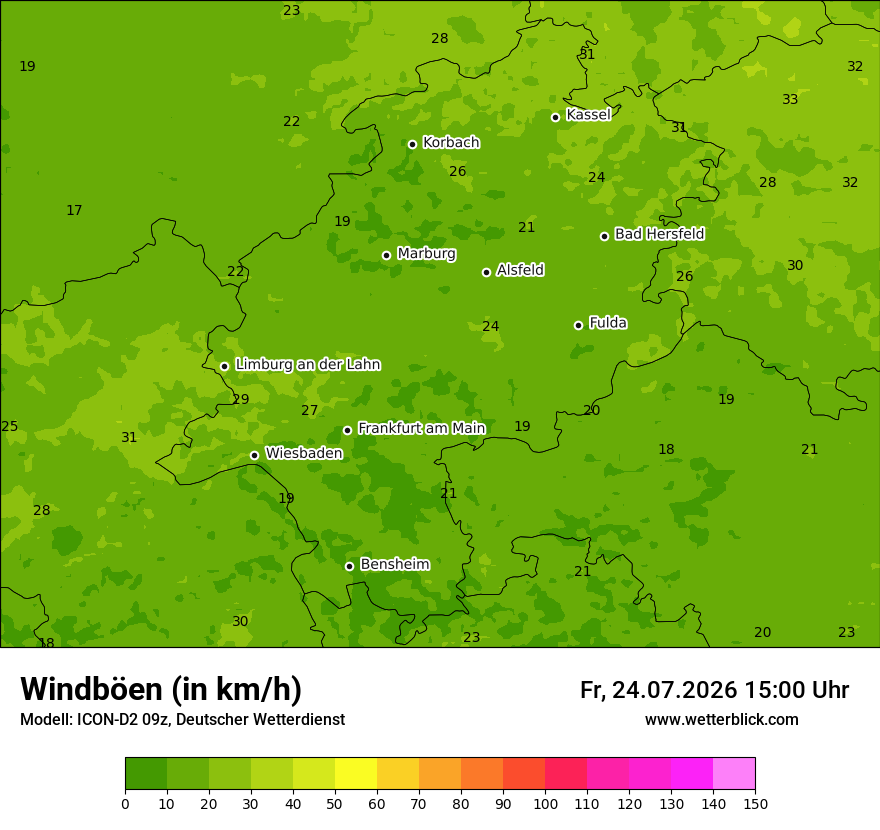 Maximale Windböen