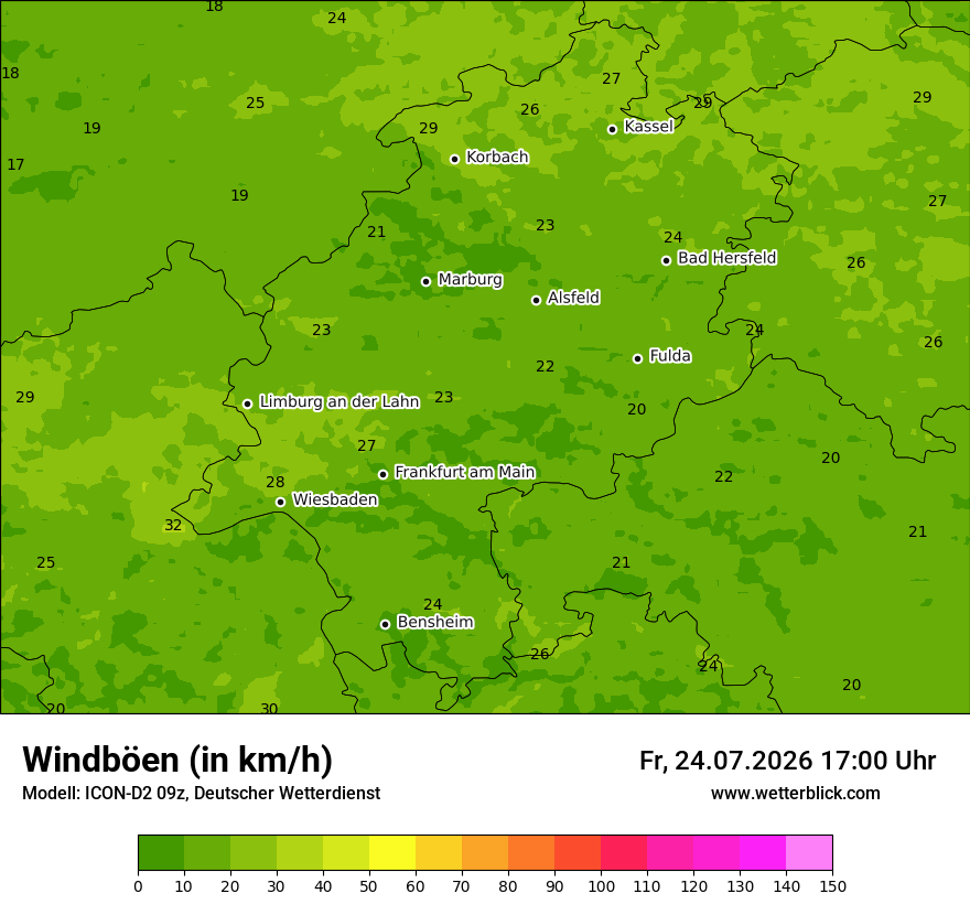 Maximale Windböen