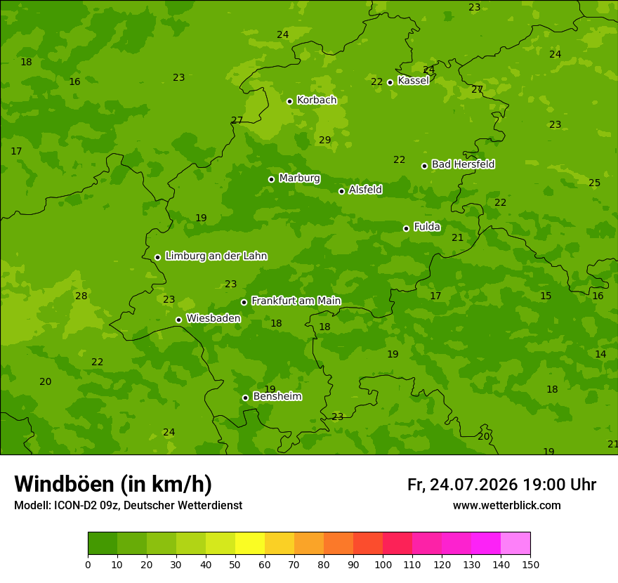 Maximale Windböen