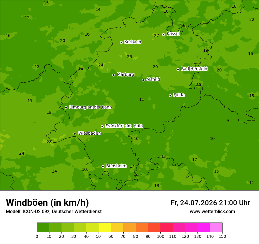 Maximale Windböen