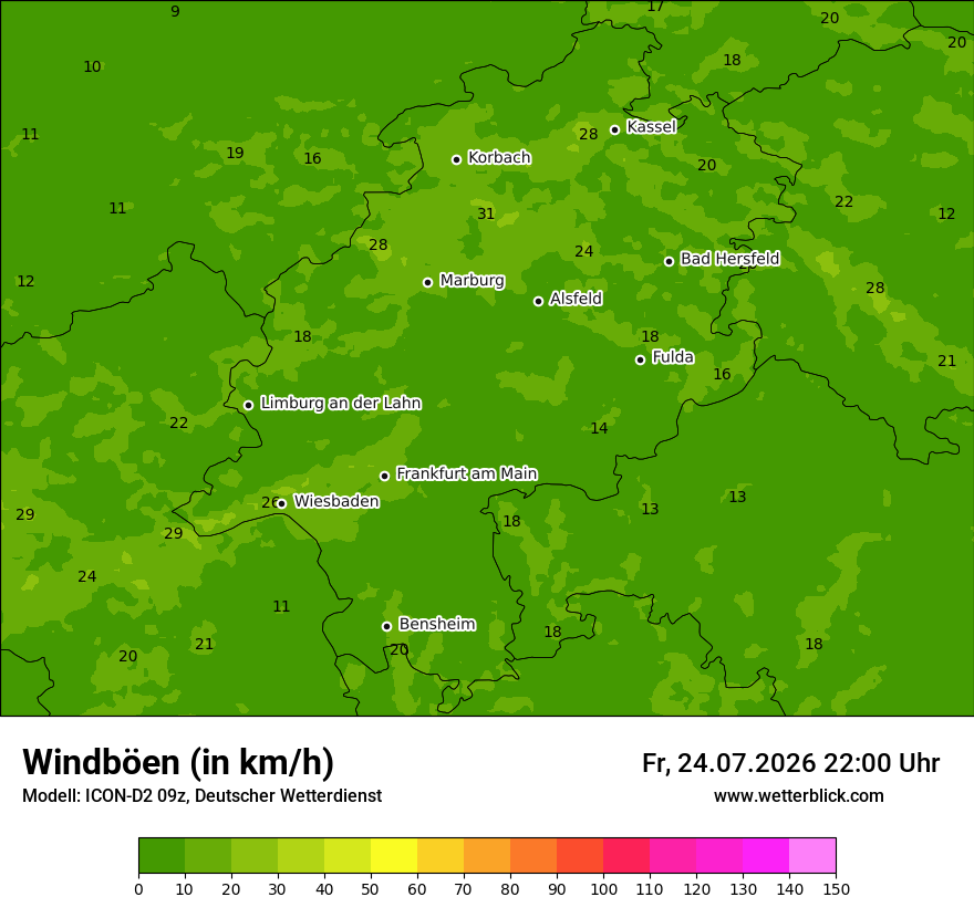 Maximale Windböen