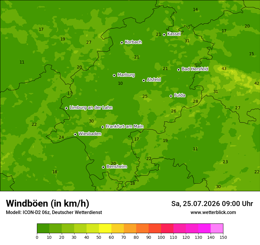 Maximale Windböen