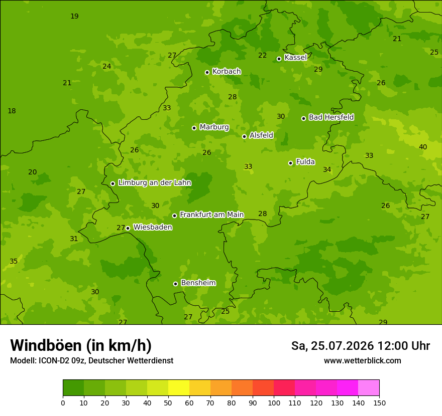 Maximale Windböen