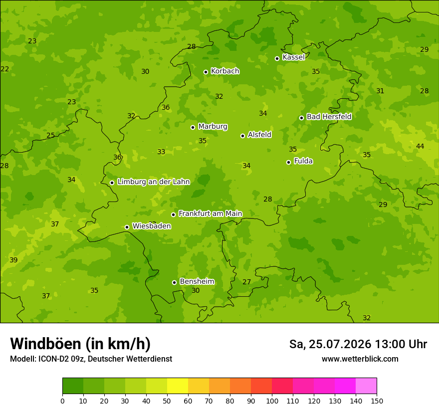 Maximale Windböen