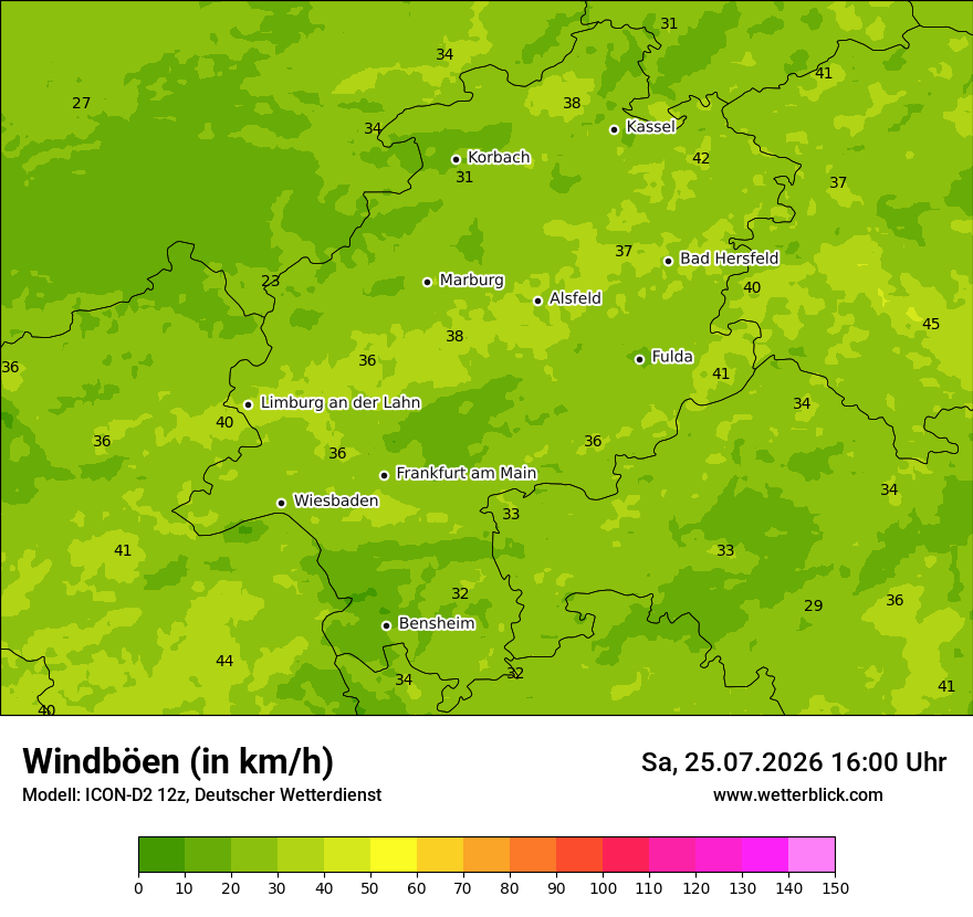 Maximale Windböen