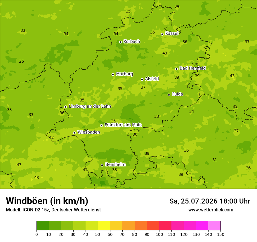 Maximale Windböen