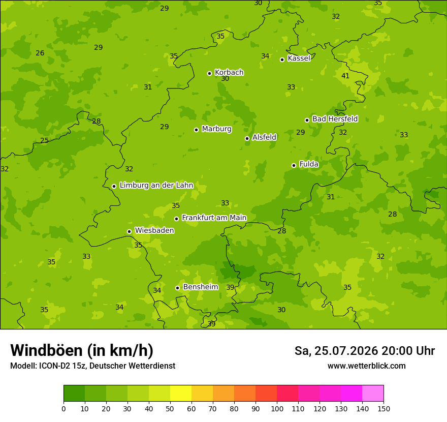 Maximale Windböen