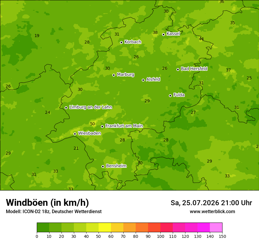 Maximale Windböen