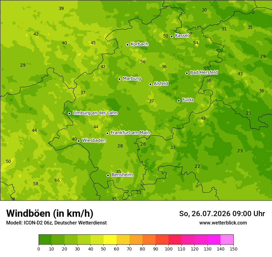 Maximale Windböen