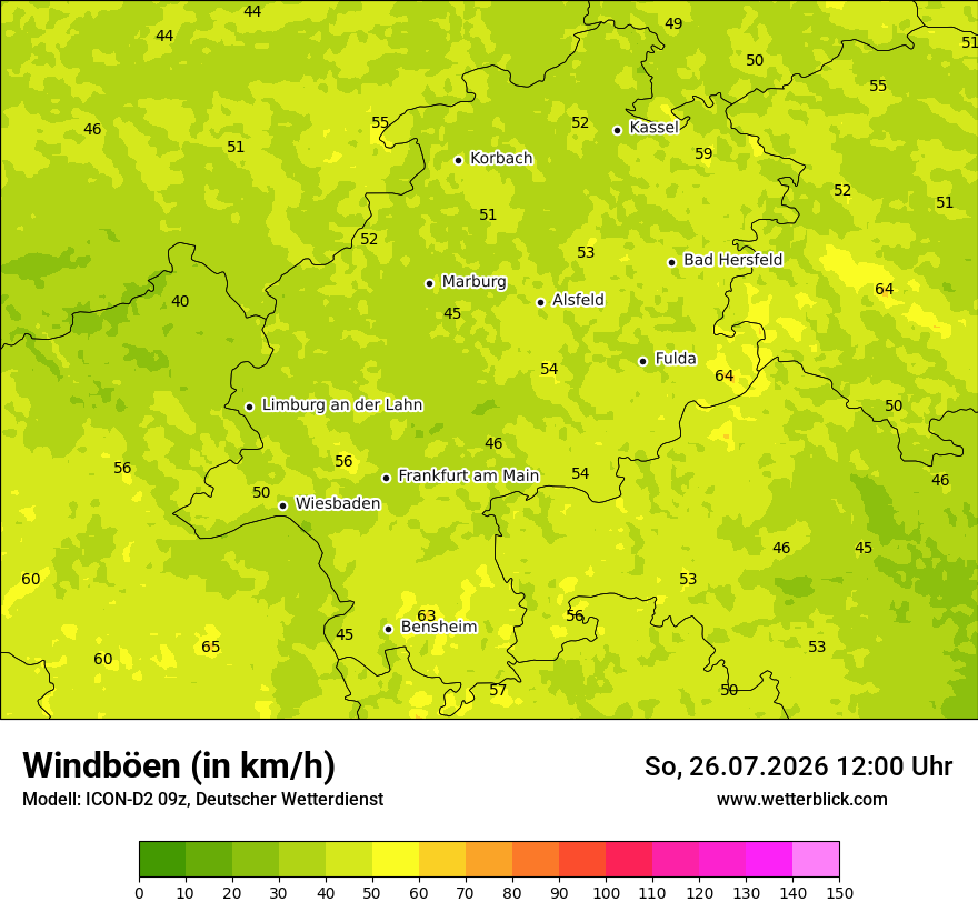 Maximale Windböen