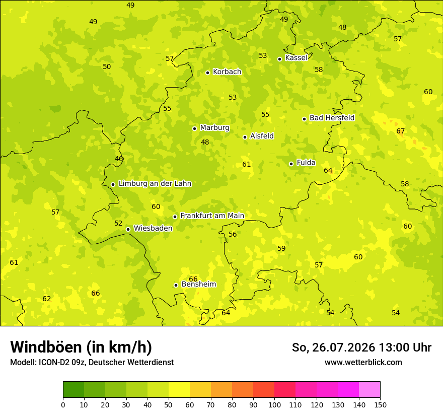 Maximale Windböen