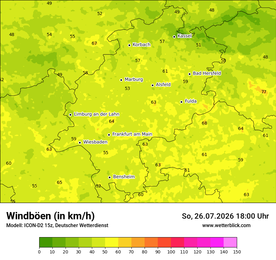 Maximale Windböen