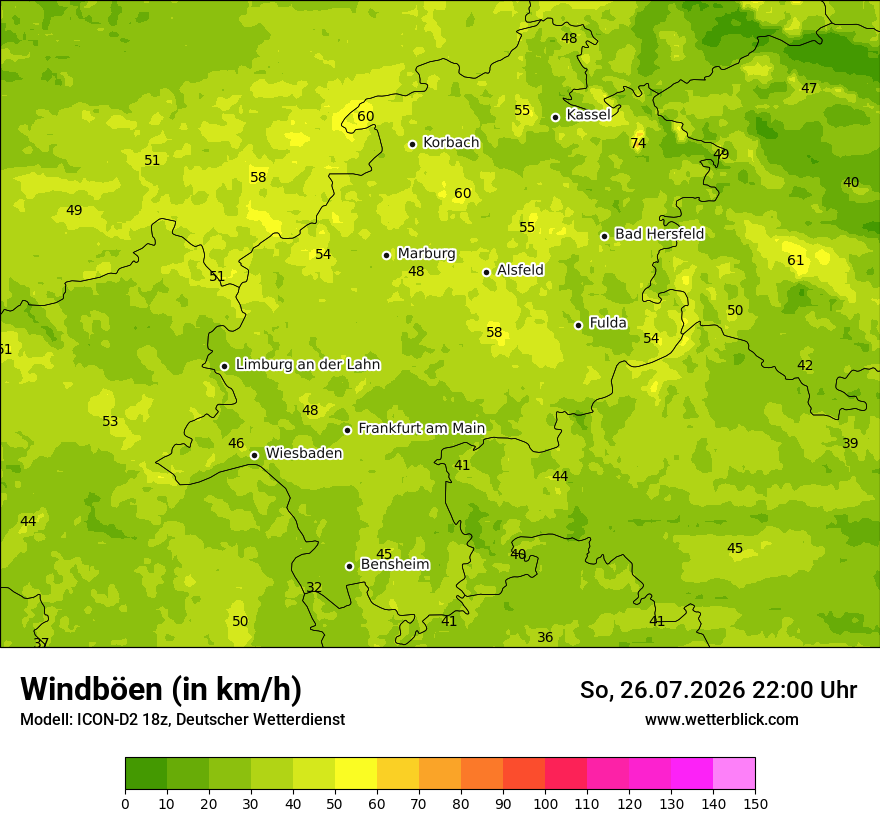 Maximale Windböen