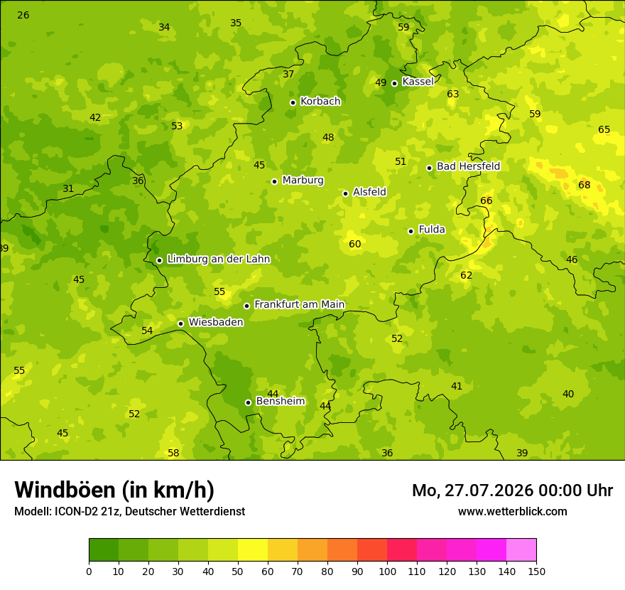 Maximale Windböen