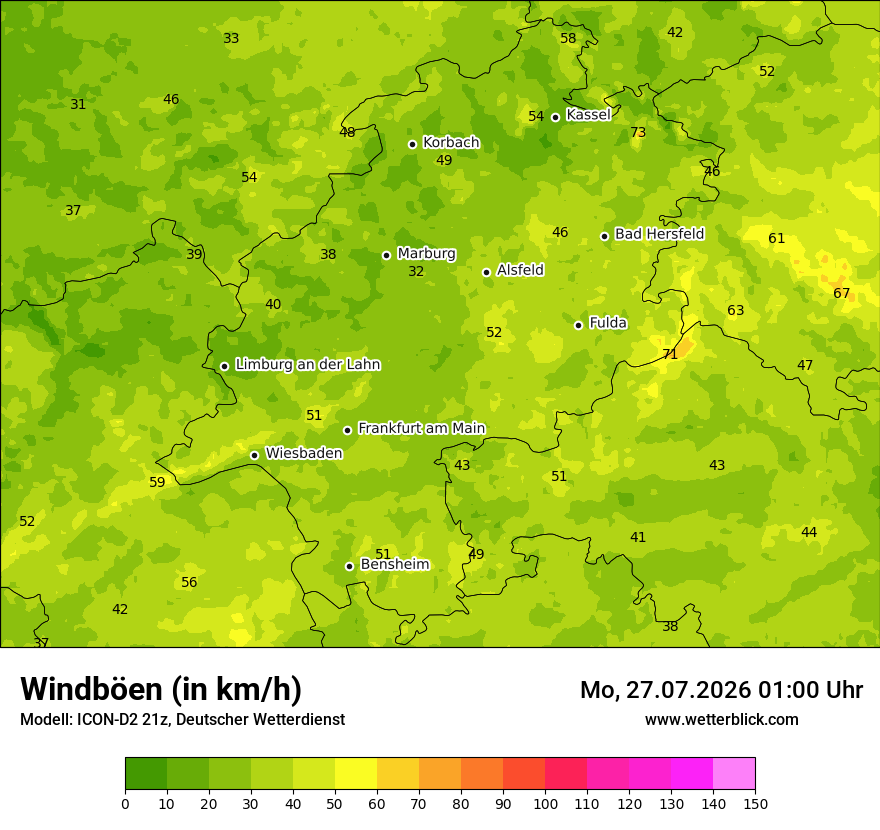 Maximale Windböen