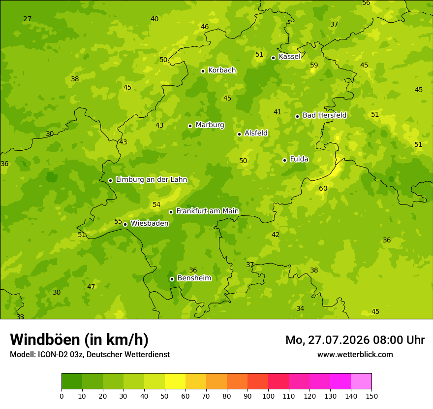 Maximale Windböen