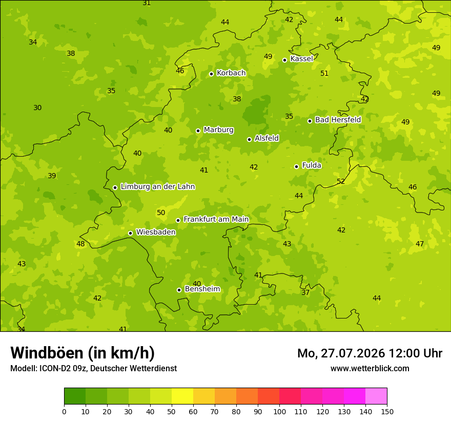 Maximale Windböen