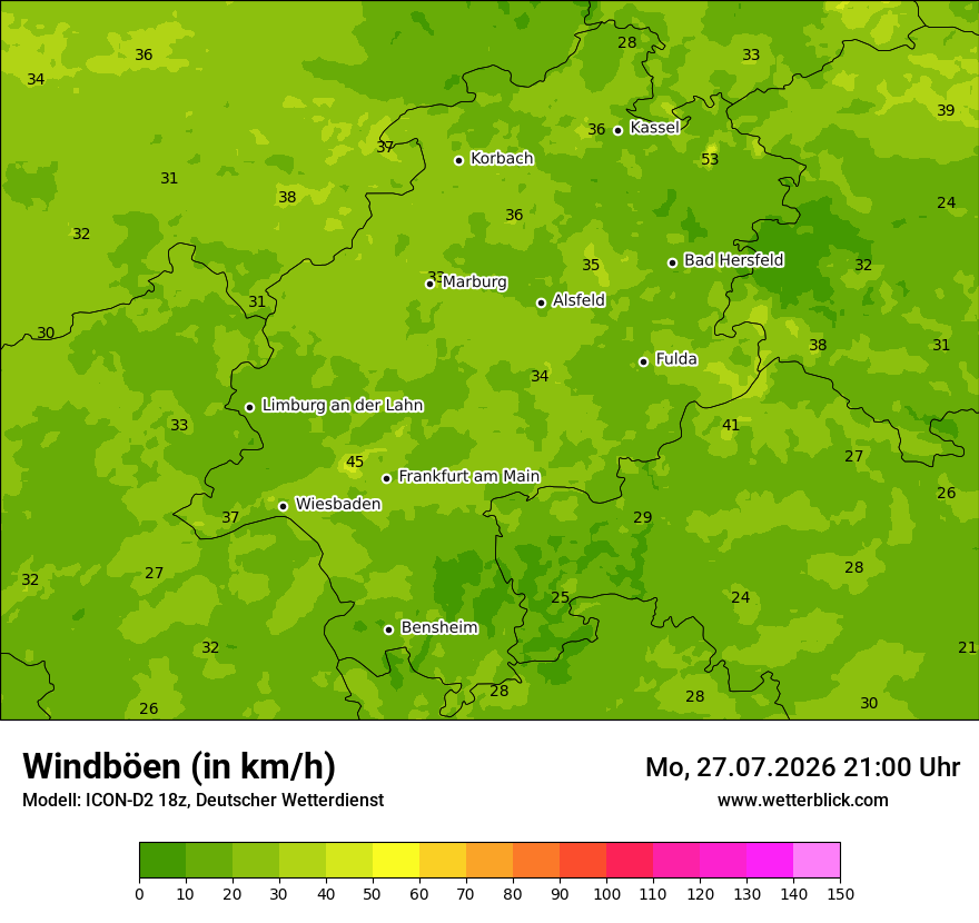 Maximale Windböen