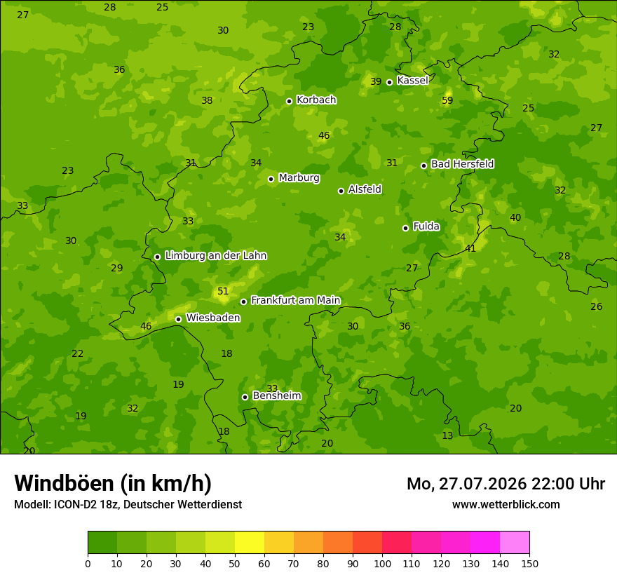 Maximale Windböen