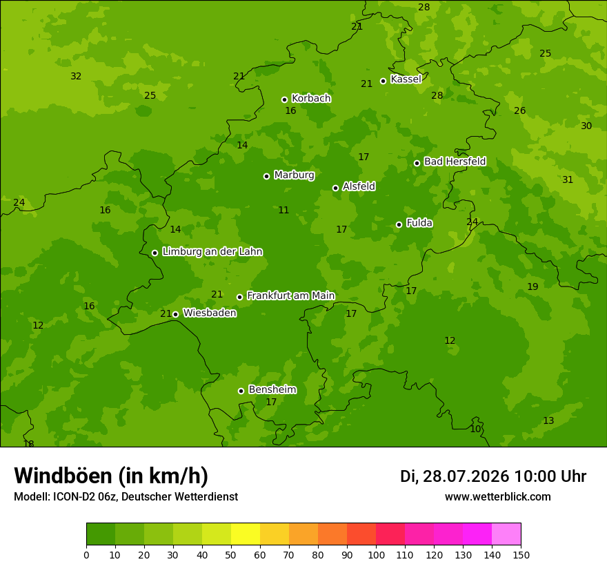 Maximale Windböen