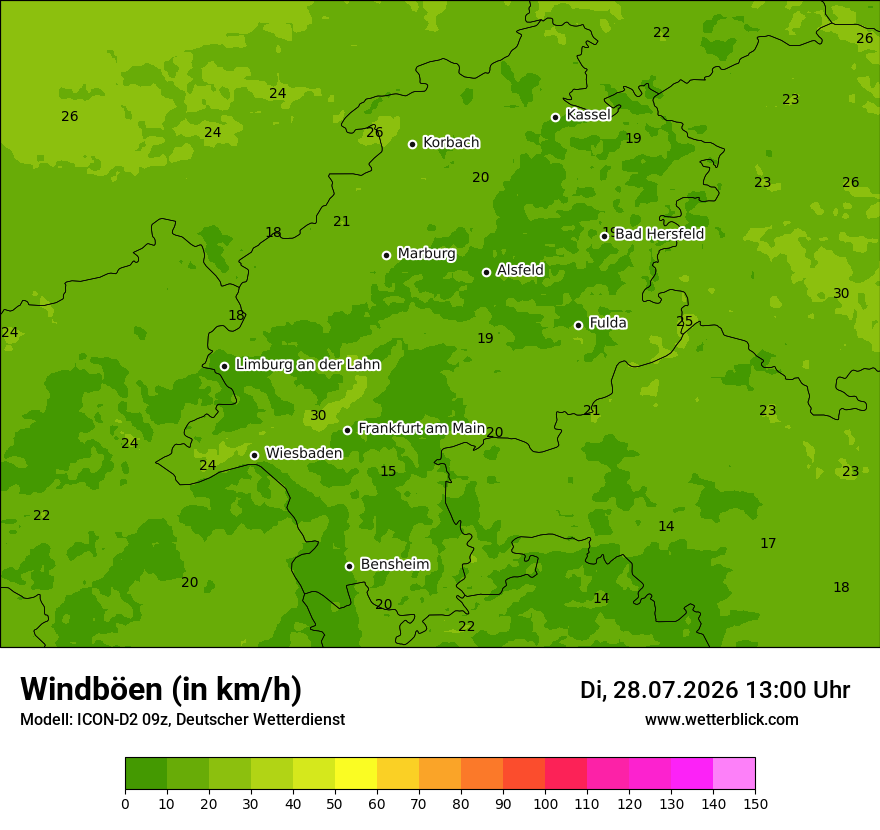 Maximale Windböen