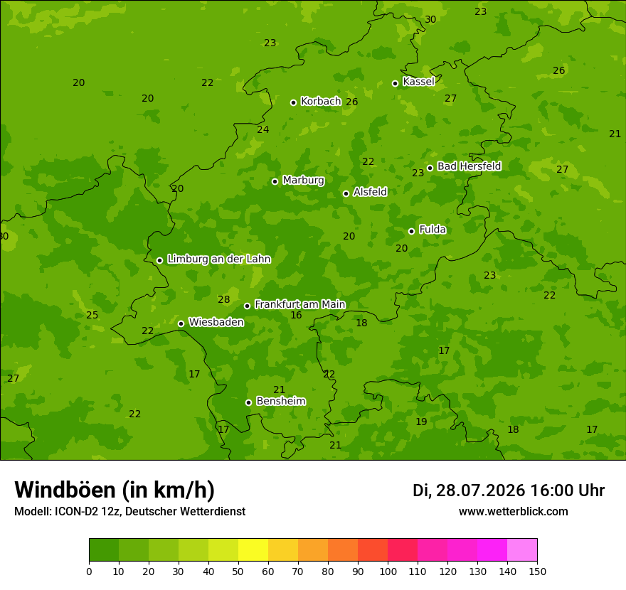 Maximale Windböen