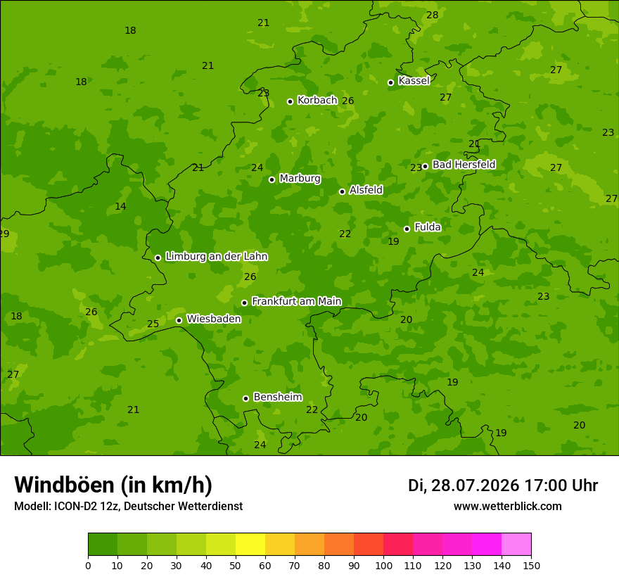 Maximale Windböen