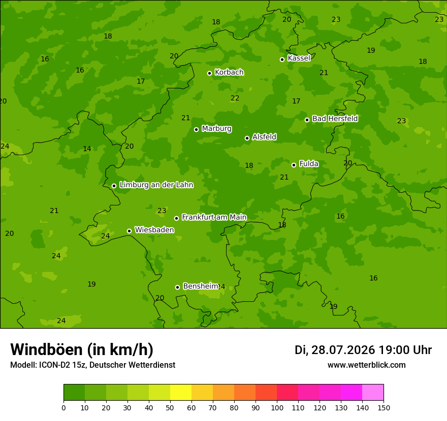 Maximale Windböen
