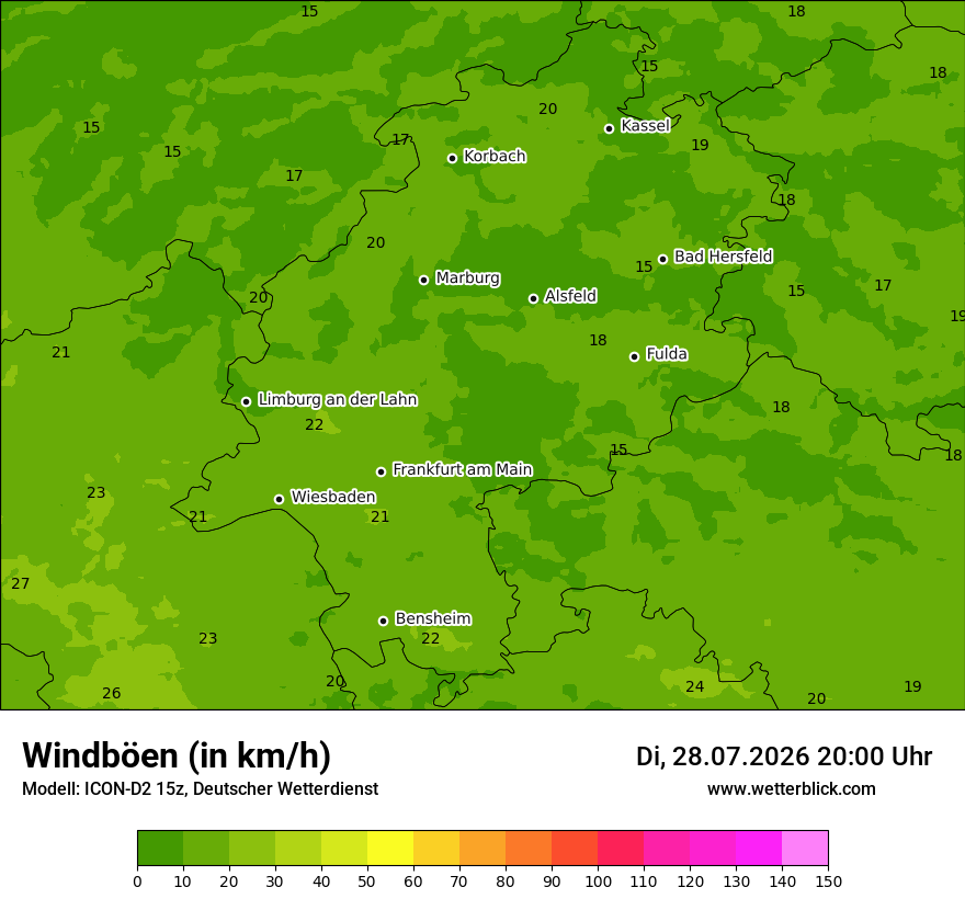 Maximale Windböen
