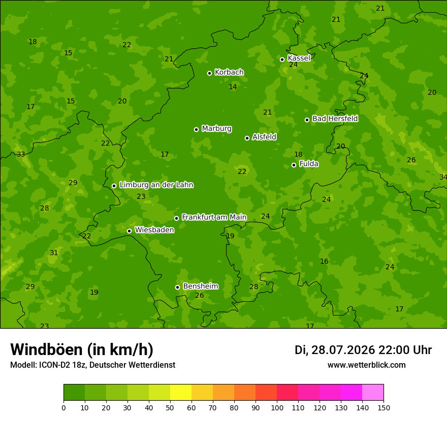 Maximale Windböen