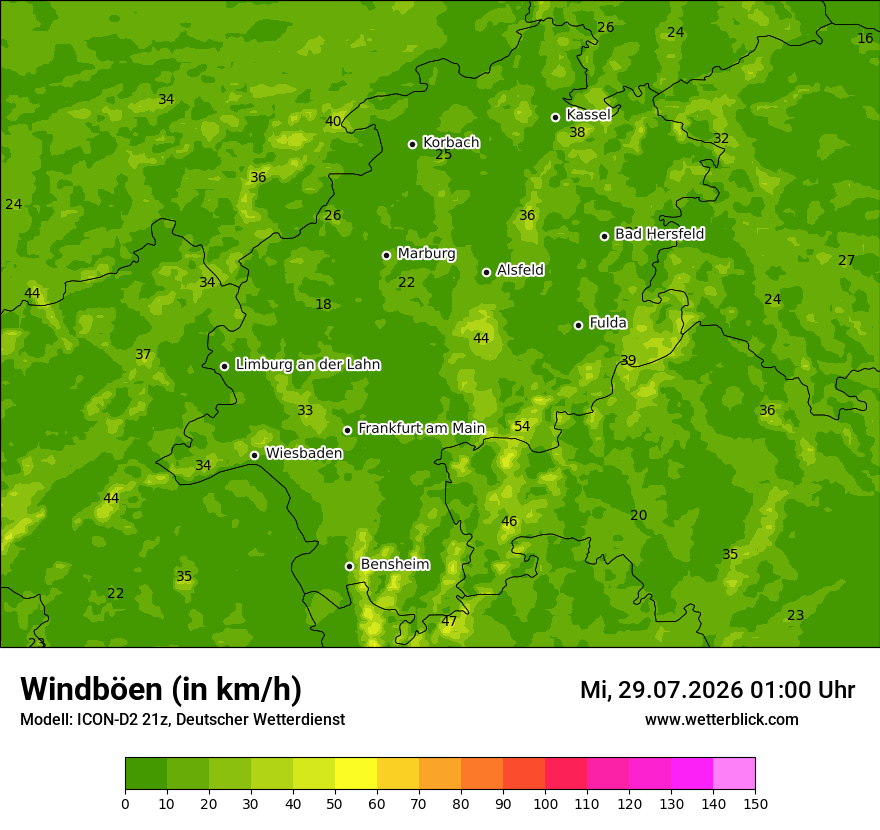 Maximale Windböen