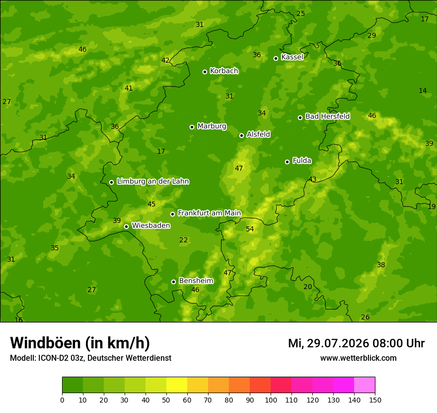 Maximale Windböen