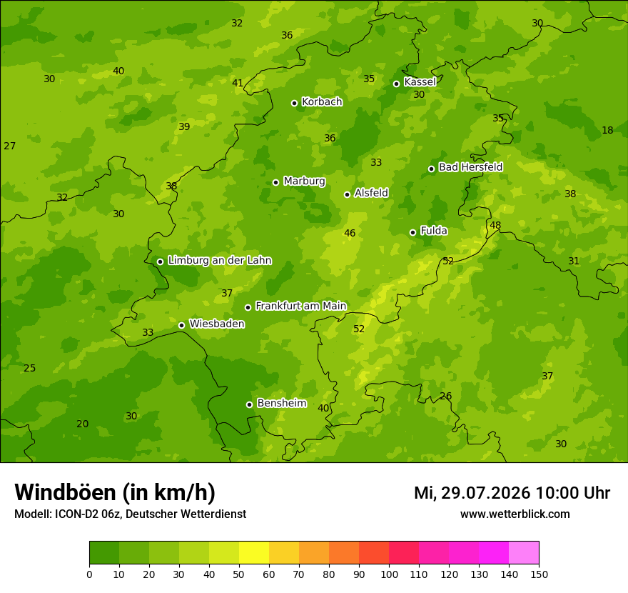 Maximale Windböen