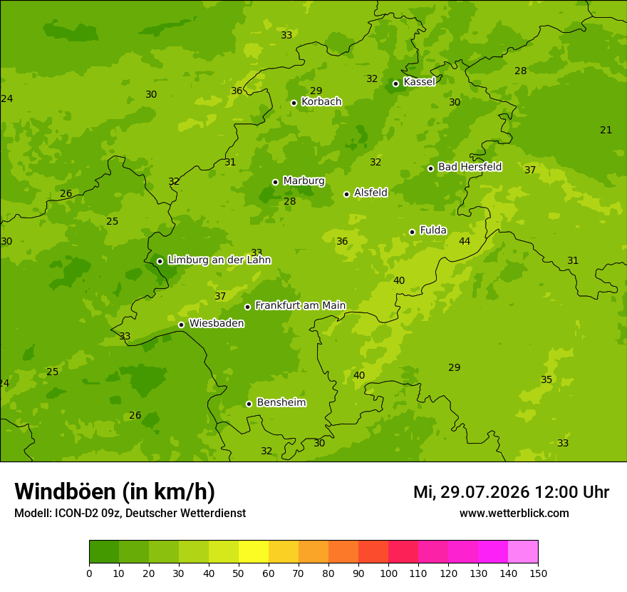 Maximale Windböen