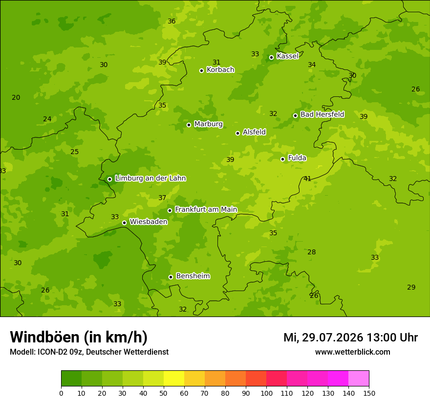 Maximale Windböen