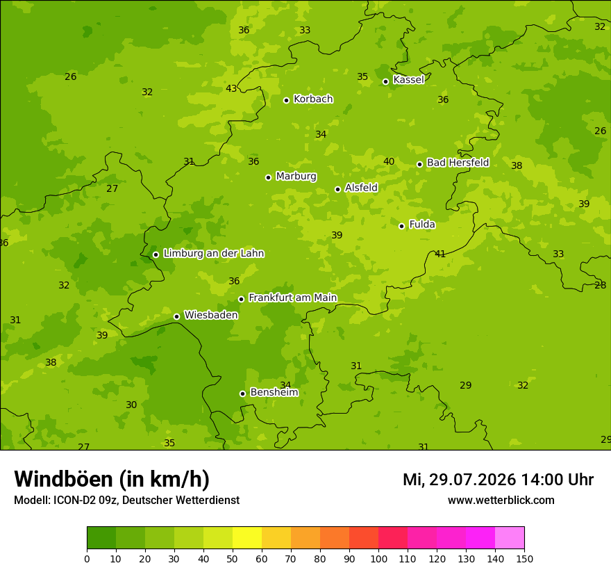 Maximale Windböen