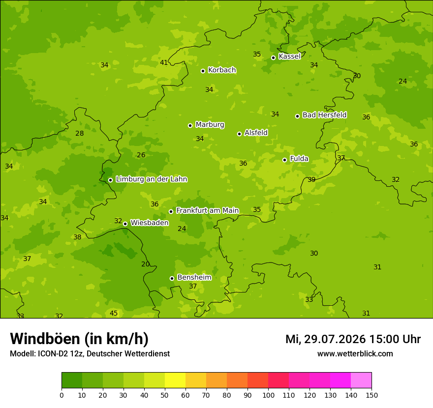 Maximale Windböen